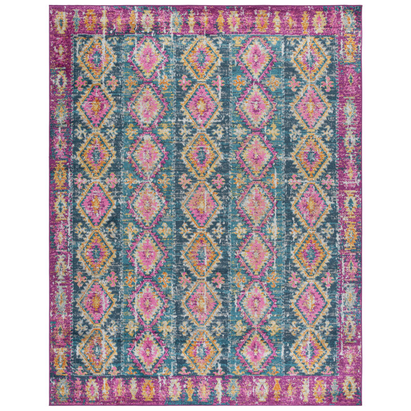 Felty Southwestern Fuchsia Area Rug, Rectangle 8' x 10'