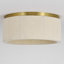 Plafonnier encastré tambour en coton à 2 lumières Hassler