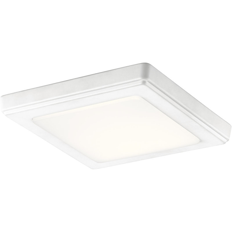 Pamelia Acrylic LED Flush Mount, Brushed Nickel, 1" H x 7" W x 7" D, 3000K