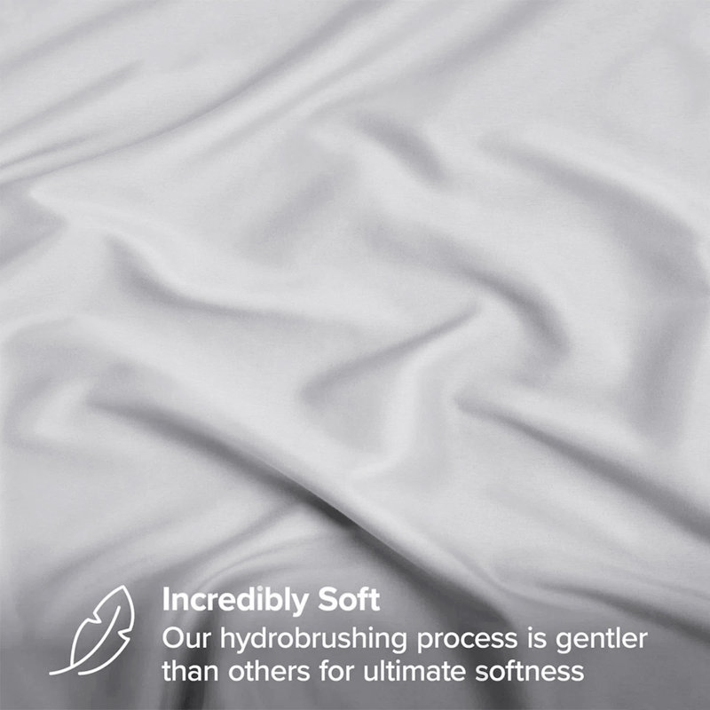 Meliah Microfibre Brushed Fitted Bed Sheet, Single (3'), Silver