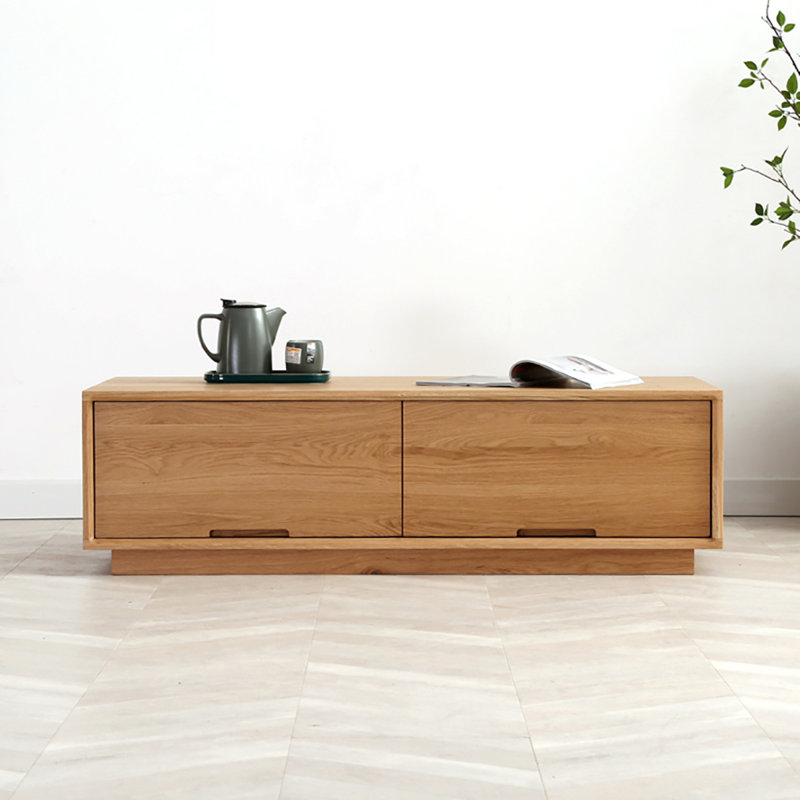 Table basse simple de couleur bois, H 13,8 po x L 43,3 po x l 23,6 po