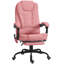 Fauteuil de bureau à haut dossier avec vibration à 7 points, repose-pieds, soutien lombaire, rose-133587036-133587037