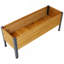 Lit surélevé rectangulaire en bois pour jardin