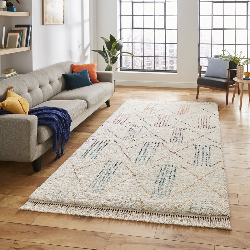 Havilyn Geometric Shapes Machine Tufted Area Rug, Rectangle 120 x 170 cm