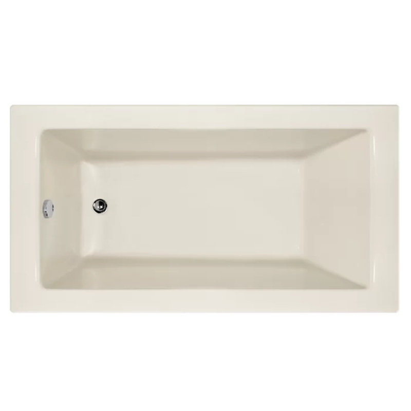 Sydney 72'' L Soaking Bathtub, Bone, Left, White