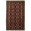 Hand-Knotted Rizbaft Tan Wool Rug 3'4" X 5'6"