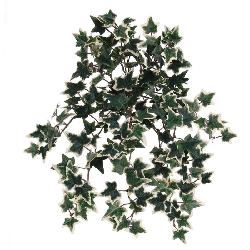 Grand lierre artificiel 13 po - Faux verdure réaliste, Vert/blanc