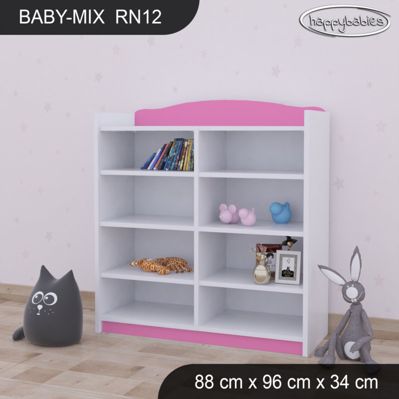 96cm H X 88cm W Kids Cube, White/Pink