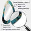 Or bleu sarcelle spirale II - spirale abstraite forme unique miroir