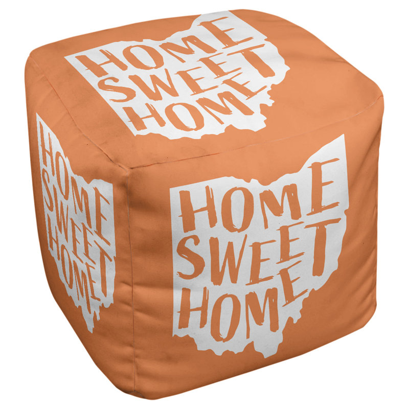 Repose-pieds à cubes ohio the home, Orange