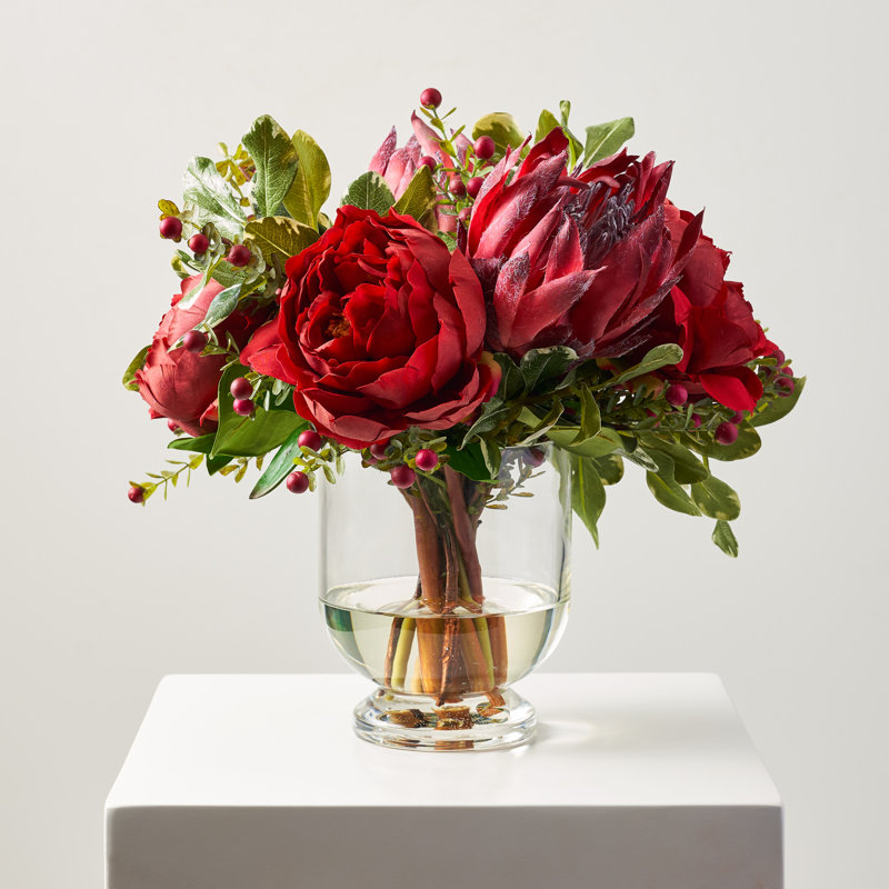 Mi Amour Peony Floral Arrangements in Vase