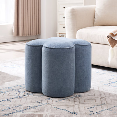 Leiani Modern 18.5" Wide Linen Upholstered Ottoman