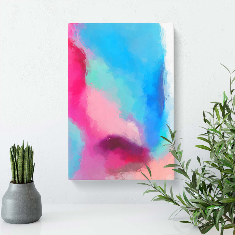 Fusion Of Colour In Abstract - Wrapped Canvas Print, 76cm H x 50cm W x 3cm D