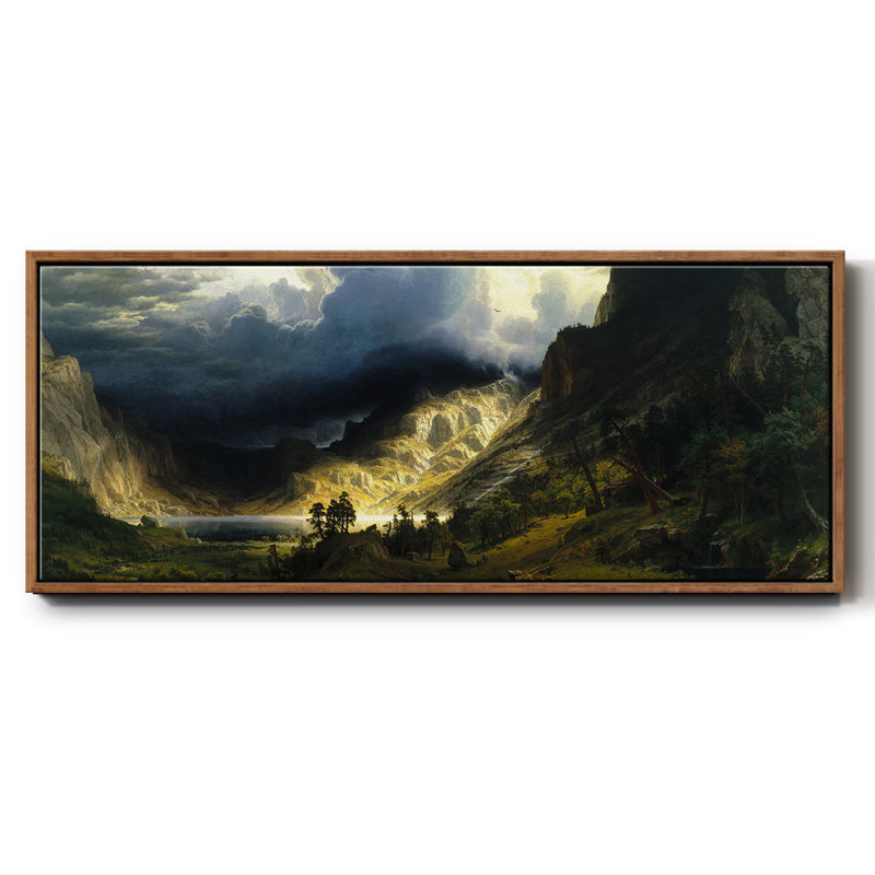 A Storm in the Rocky Mountains - Toile encadrée, H 20 po x l 50 po