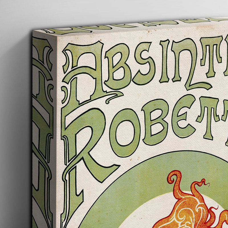 Absinthe Robette by Alphonse Mucha Vintage Advertisement on Canvas - Wrapped Canvas, 100cm H x 70cm W