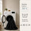 Rideau de douche en polyester de couleur unie avec crochets assortis-36568878
