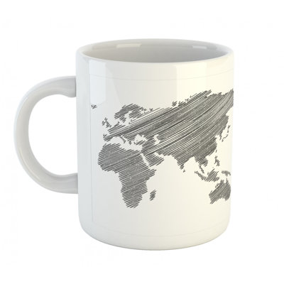 Grande tasse à café world map