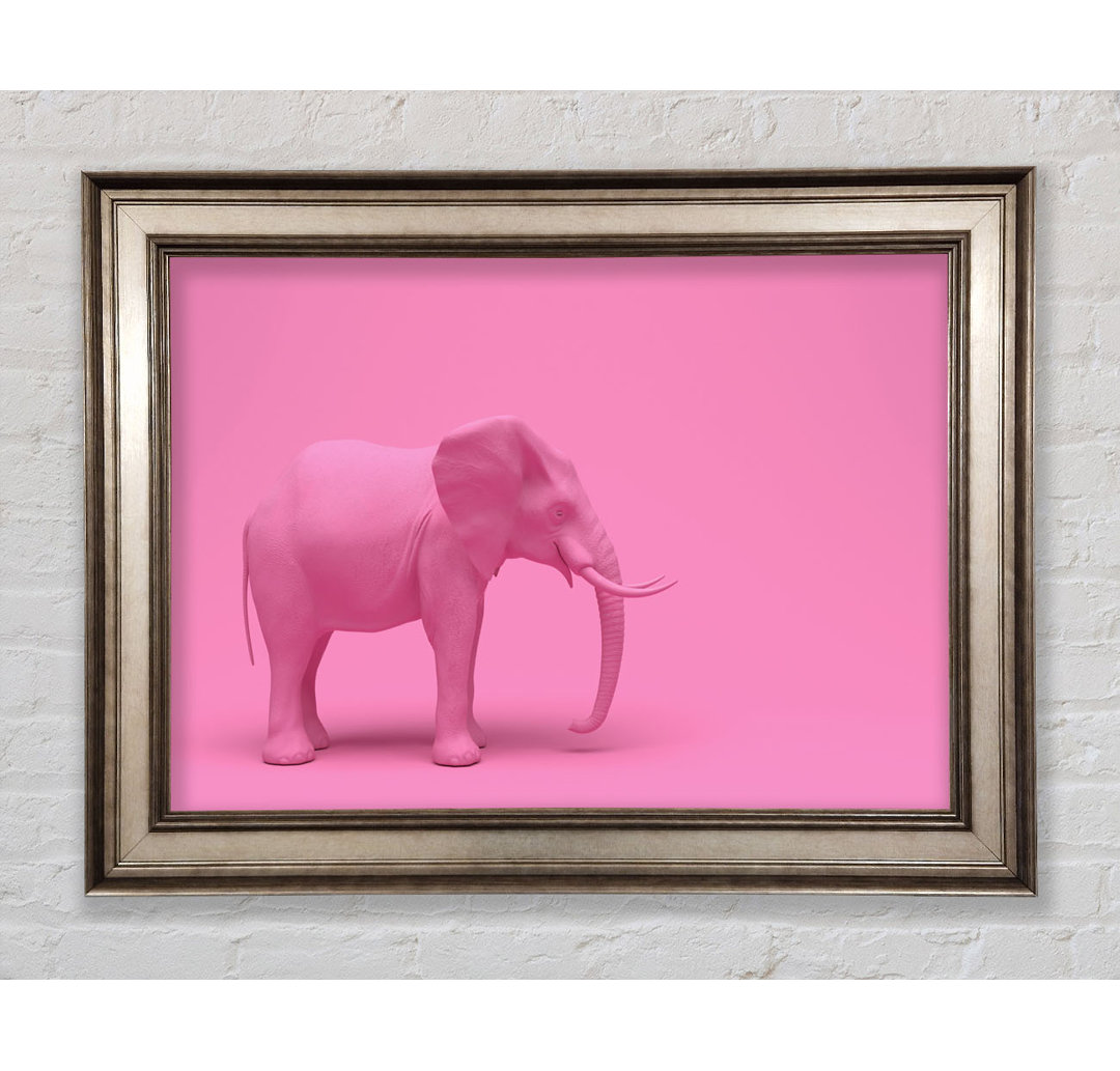 Der rosa Elefant - Einzelner Bilderrahmen Kunstdrucke