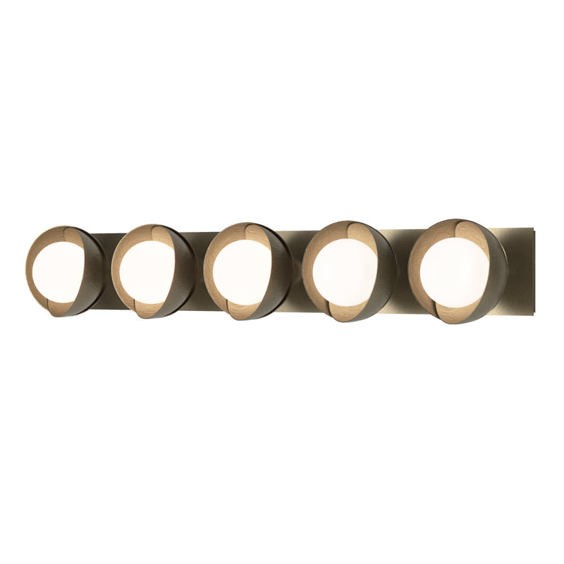 Brooklyn 5 - Light Dimmable Bath Bar, Oil Rubbed Bronze, Soft Gold