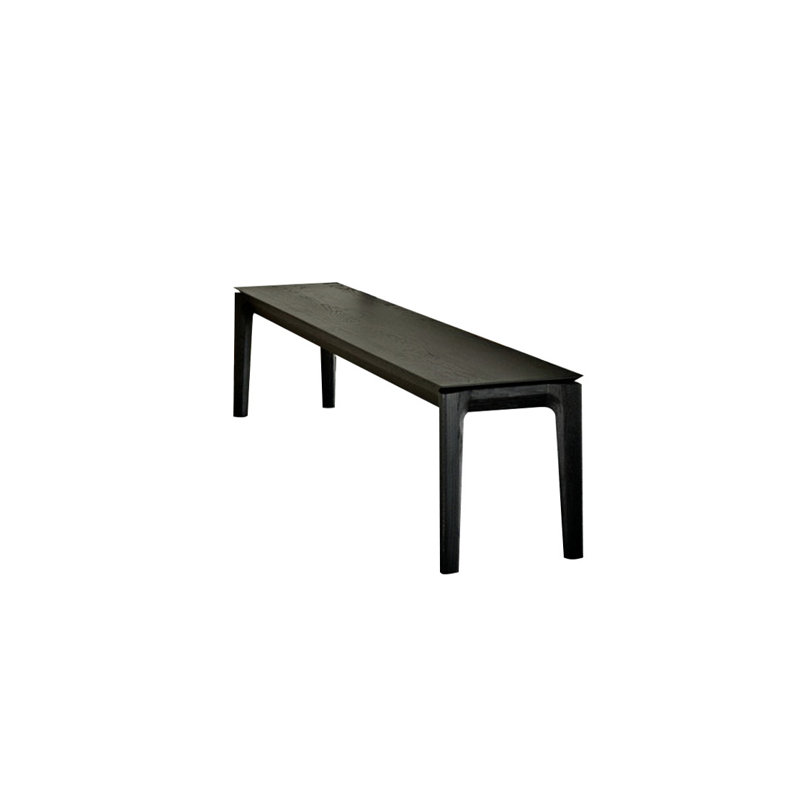 Banc en bois massif Nootan, H 17,71 po x l 62,99 po x P 13,77 po