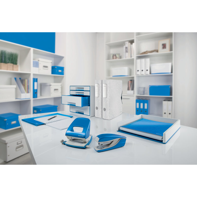 Wow Plastic Paper Organiser, White/Blue