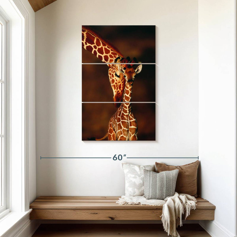«Brampt Giraffes Gentle Moment», H 45 po x l 28 po