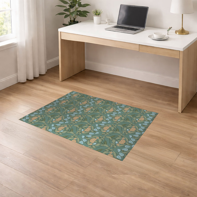 Tapis de bureau léger Piper, L 84 po x P 60 po, Vert