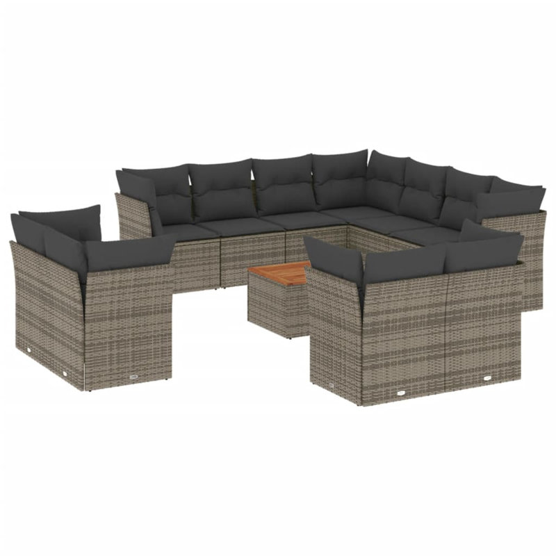 Ensemble de canapé de jardin en rotin PE 7 pièces Vidaxl résistant aux rayons UV
