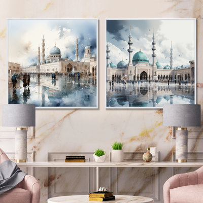 «Mosquée blanche et bleue», ensemble de 2 «Mystets»
