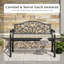 43.7''L Powder Coated Steel Outdoor Bencl