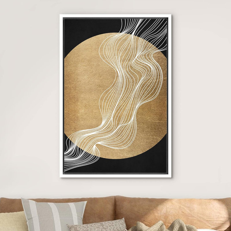 Soleil et lune, fumée géométrique, paysage, formes abstraites, illustrations, œuvre d'art moderne, alternative bohémienne