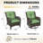 Outdoor Wicker Patio Swivel Rocker Chairs Set, 4-Piece All-Weather PE Rattan Conversation Chairs With Soft Cushions, Perfect For Backyard, Porch, Deck & Poolside-1622653477