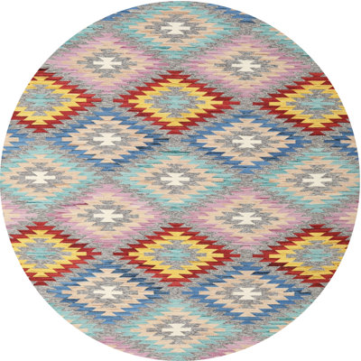 Tapis contemporain rouge / vert