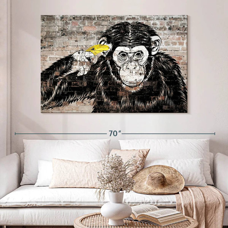 Brampt Monkey Headshot, 34" H x 51" W