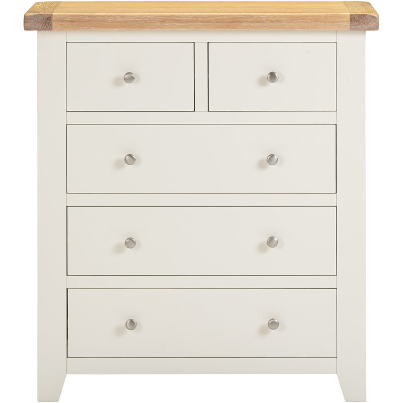 Windsor 5 Drawer Chest of Drawers, Ivory