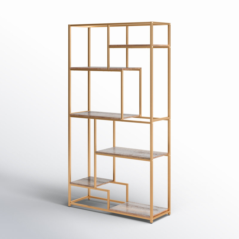 Keiden Standard Etagere Bookcase, Gold