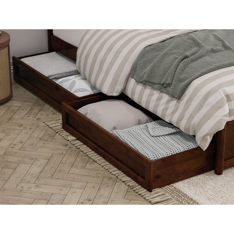 Lamecia Solid Wood Platform Bed with Storage