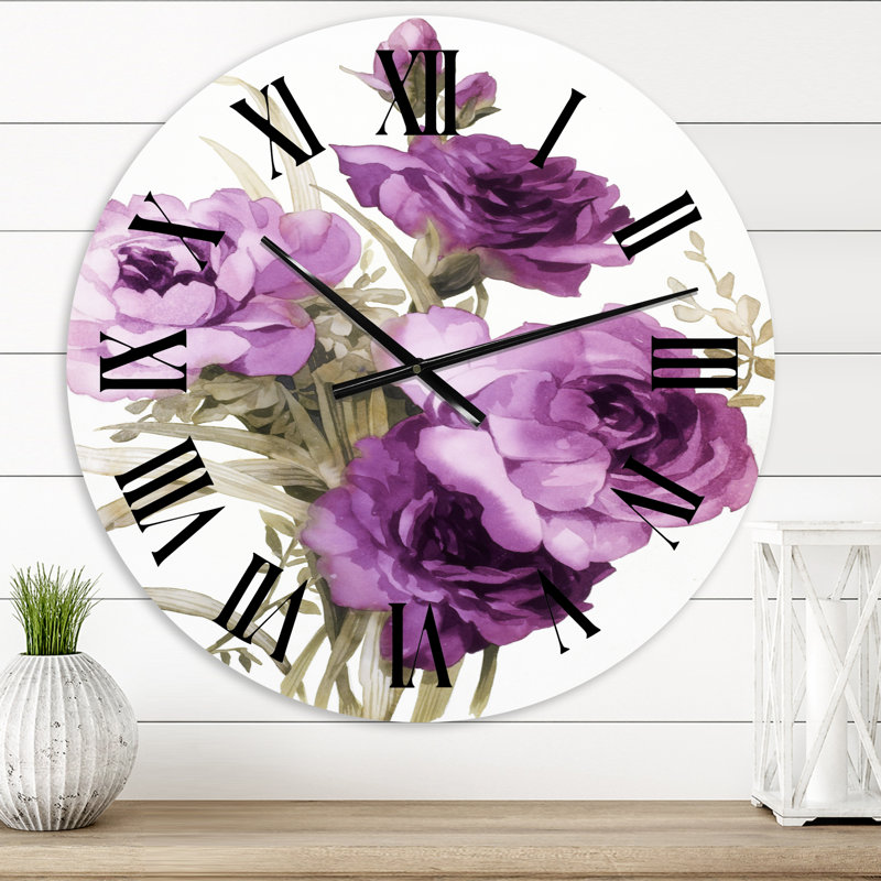Rose foncé - horloge murale traditionnelle, Petit