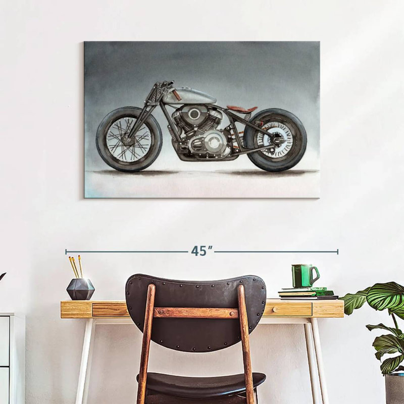Moto de style rétro, H 26 po x l 39 po