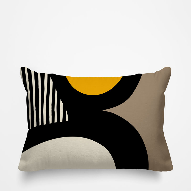 Lara Reversible Throw Pillow, Yellow, 14"H x 20"W