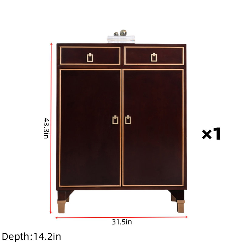 Buffet décoratif American Simple, Brun