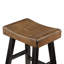 Ensemble de 4 tabourets à hauteur de comptoir, tabourets de table et de comptoir de style transitionnel meubles en bois d'hévéa noir et brun