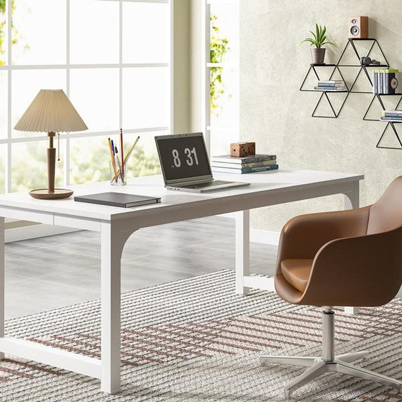 63" Executive Desk With Thick Metal Frame