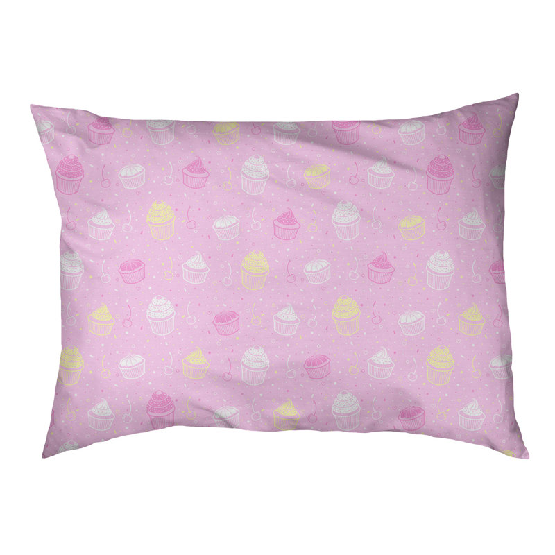 Coussin pour concepteur de chats pour l’extérieur petits gâteaux Byrge, Petit - L 29,5 po x l 19,5 po, Rose / Jaune