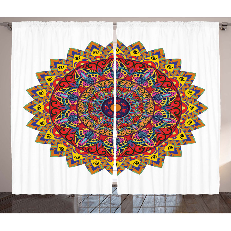 Odette Semi Sheer Curtain Pair, 54" W x 96" L