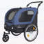 2-in-1 Bike Trailer & Pet Stroller for Dogs up to 110lbs with Foldable Design and Quick Release Wheels, Mesh and Rain Cover-133962706