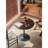 Walnut Round Tulip Dining Table with Steel Base