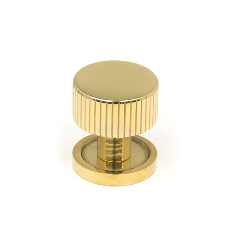 Matt Black Judd Cabinet Knob - 32Mm (Plain), Polished Brass, 2.5 cm