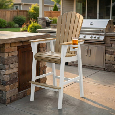 Chaise de bar Kevin Adirondack, blanc