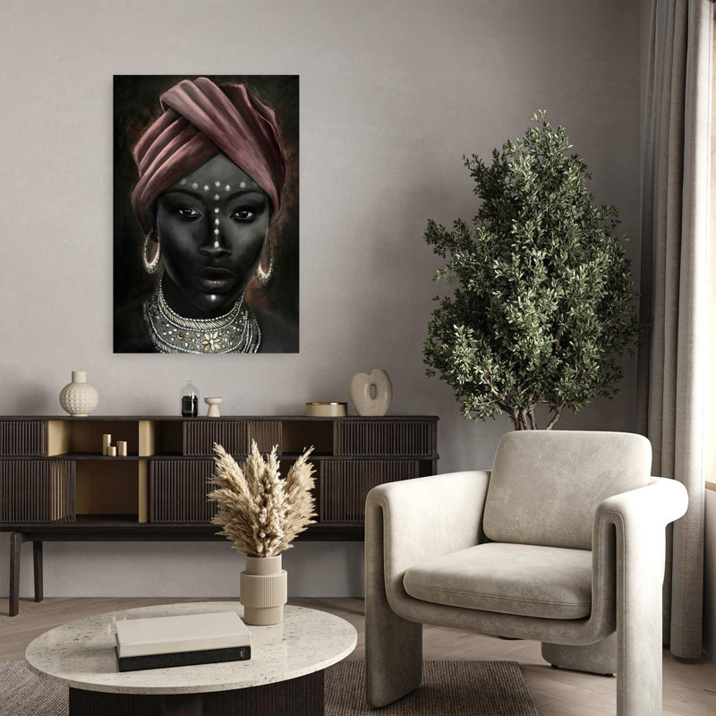 Étoile d'Afrique, art abstrait rose, H 36 po x l 24 po